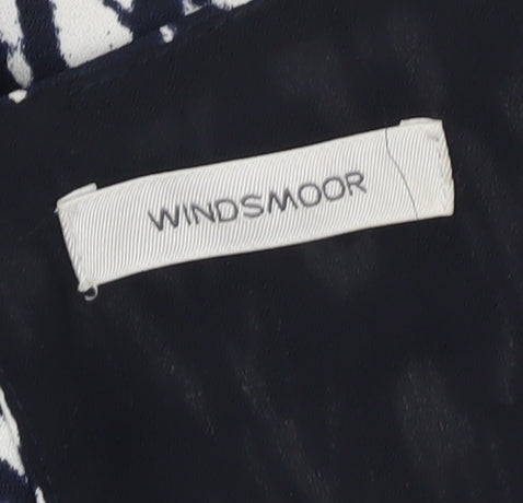 Windsmoor Women's Black Geometric Shift Dress Size 14