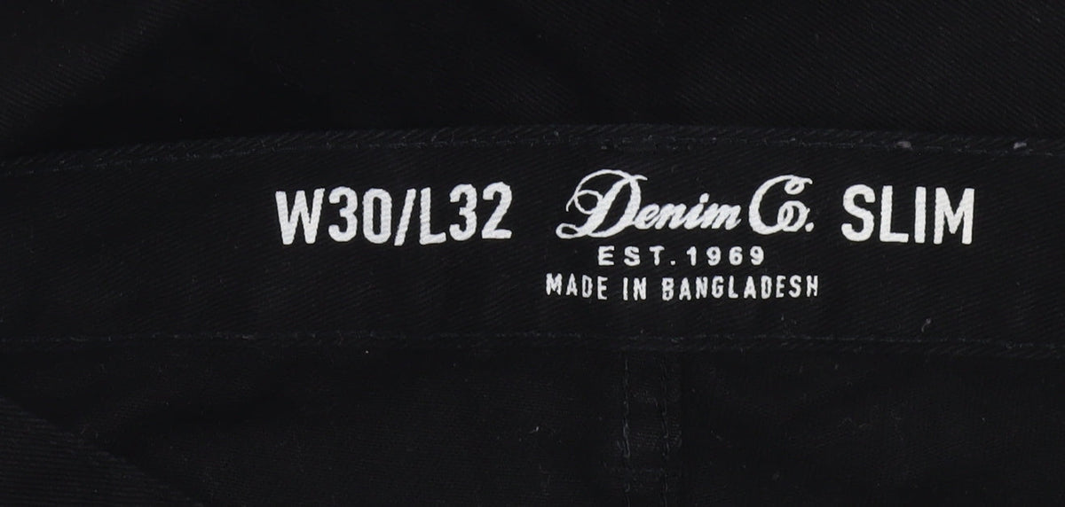 Additional view of Denim Co. Men's Black Slim Fit Jeans W30 L32