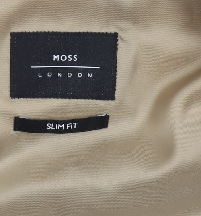 Mens UK Size 36 Moss London Regular Grey Suit Waistcoat