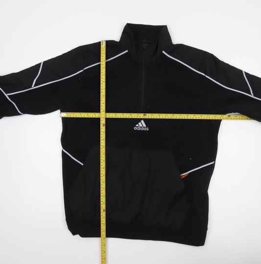 Adidas Men's Black L Fleece 1/2 Zip Sports Sweatshirt