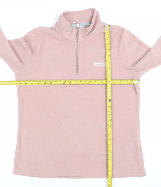 Regatta Womens Pink 1/2 Zip Fleece Pullover Size 14 Outdoor Sweatshirt
