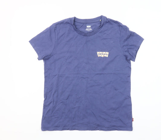 Womens UK Size S Levi's Blue Basic T-Shirt