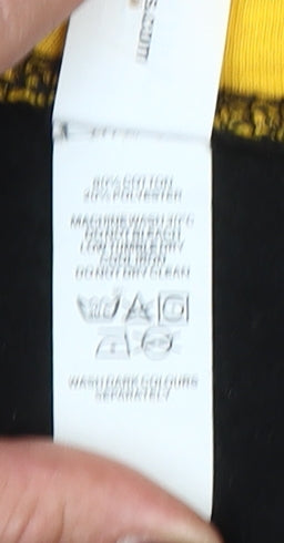 Just Hoods by AWDis Black Yellow L Pullover Hoodie Manchester Metropolitan University Women’s Sweatshirt