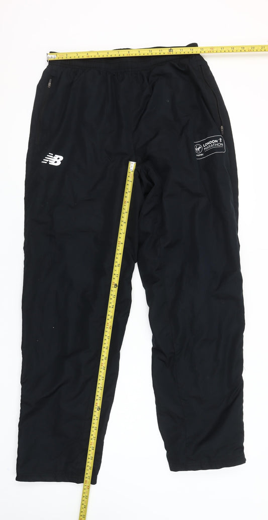 New Balance Men's Black Jogger Trousers L London Marathon Logo