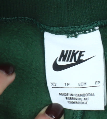 Nike Women's Green XS Track Pants with Side Stripes