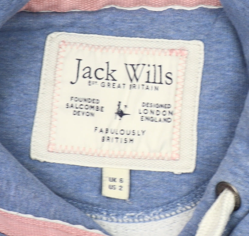 Womens UK Size 6 Jack Wills Blue Pullover Hoodie