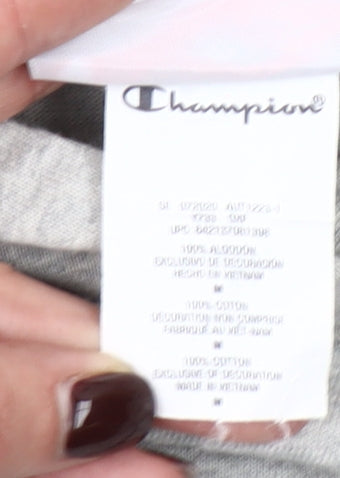 Champion Women's Grey Pullover Hoodie M 100% Cotton Athleticwear