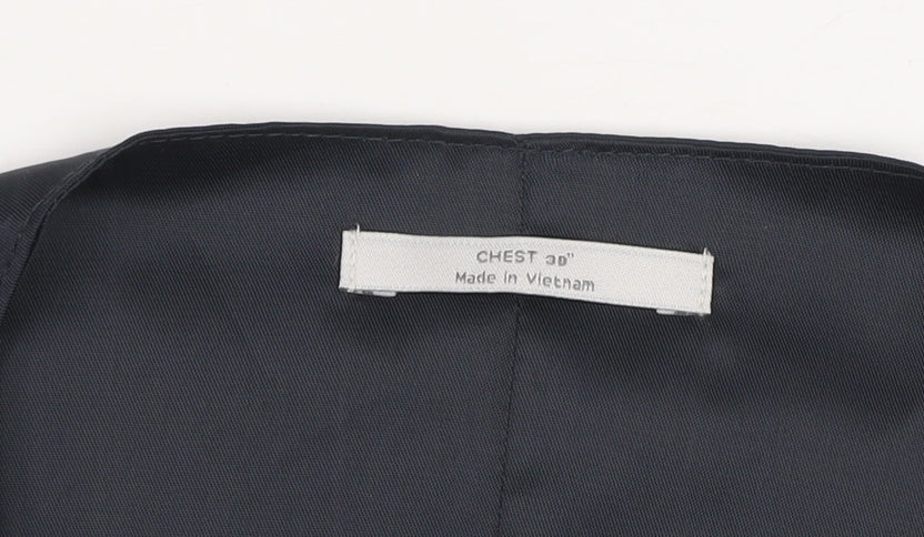 Men’s Blue Wool Blend Waistcoat 38 Chest Regular Fit Classic Style