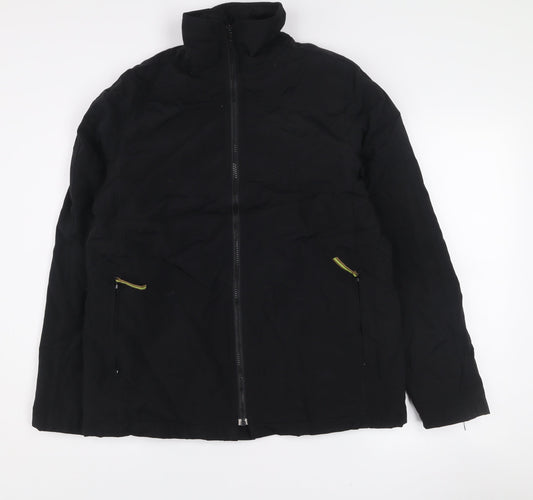 GAP Men’s Black Nylon Full Zip Jacket Size M Stand Collar