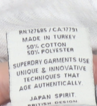 Superdry Women’s Grey Pullover Hoodie XS Vintage Orange Label