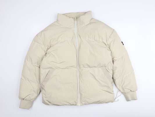 GOODFORNOTHING Women Beige Puffer Jacket M Regular Fit Winter Coat