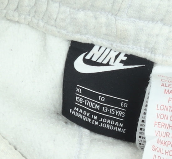 Nike Teens Grey XL Jogger Sweatpants 80% Cotton 20% Polyester