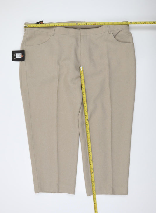 Farah Men's Beige Dress Pants Trousers 50W 29L Regular Fit