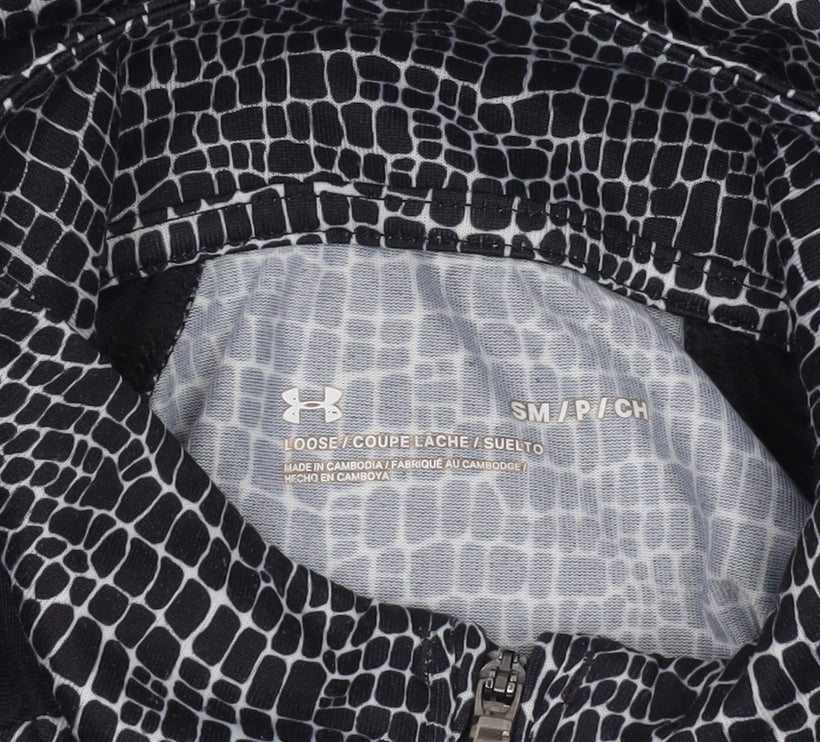 Under Armour Womens Black Long Sleeve 1/4 Zip Running Top Size S