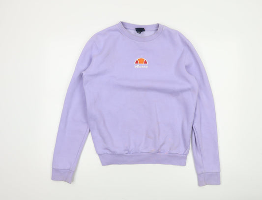 Additional front view of Ellesse Women's Purple Crew Neck Pullover Sweatshirt UK 8
