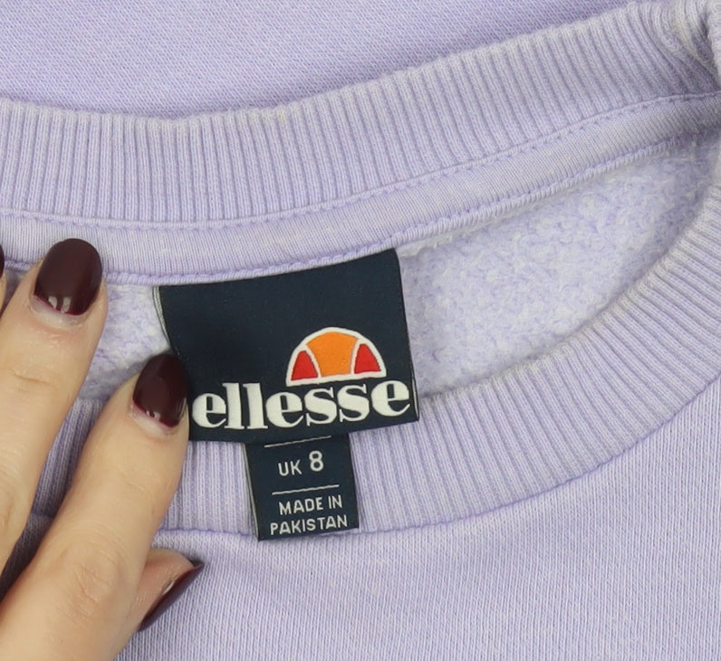 Ellesse Women's Purple Crew Neck Pullover Sweatshirt UK 8