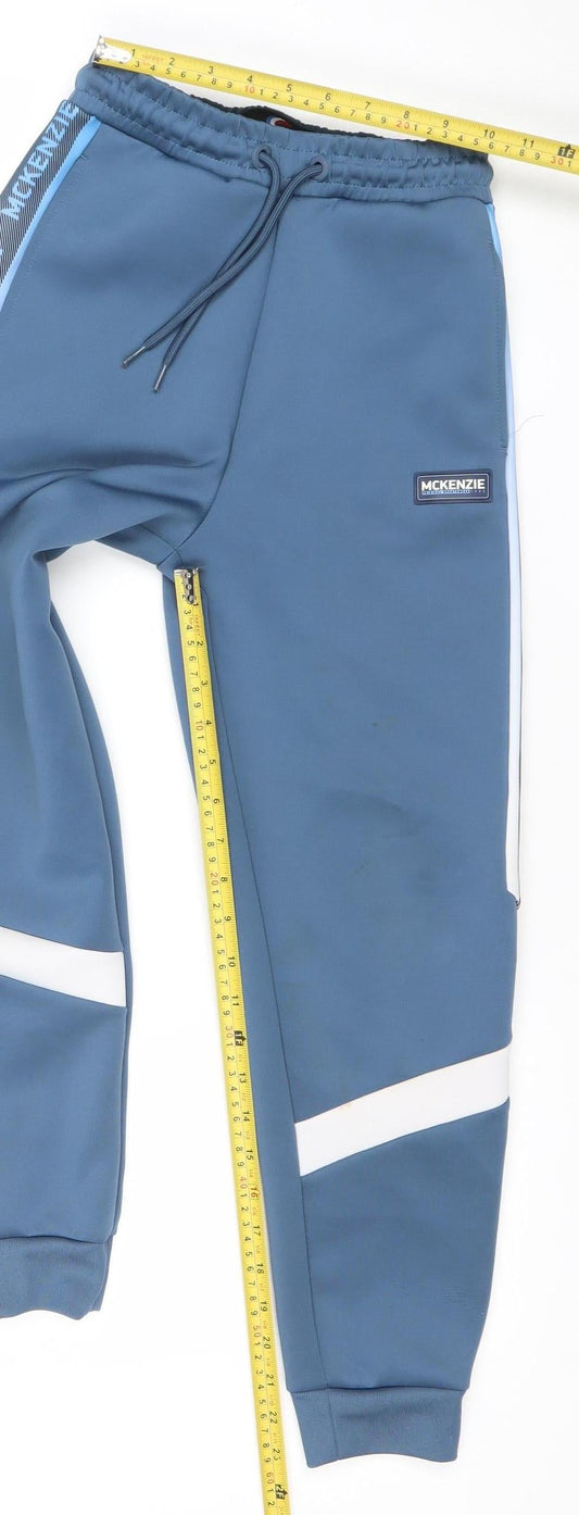 McKenzie Boys Blue 10-12 Years Jogger Trousers with Side Stripe
