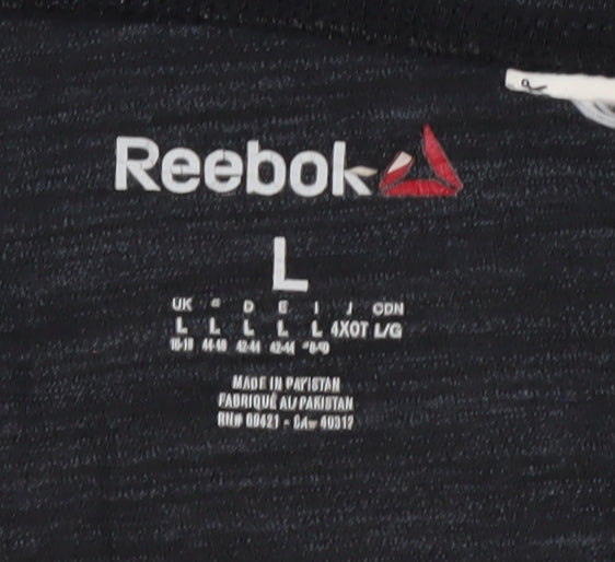 Reebok Women's Black L Leggings | Stretch Activewear Trousers