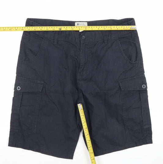 Mountain Warehouse Men's Navy Cargo Shorts Size 34 Cotton Casual