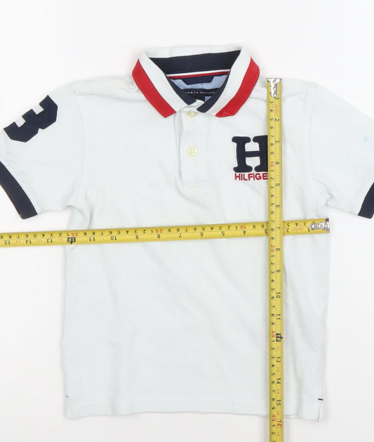 Boys UK Size 5 Years Tommy Hilfiger White Basic Polo