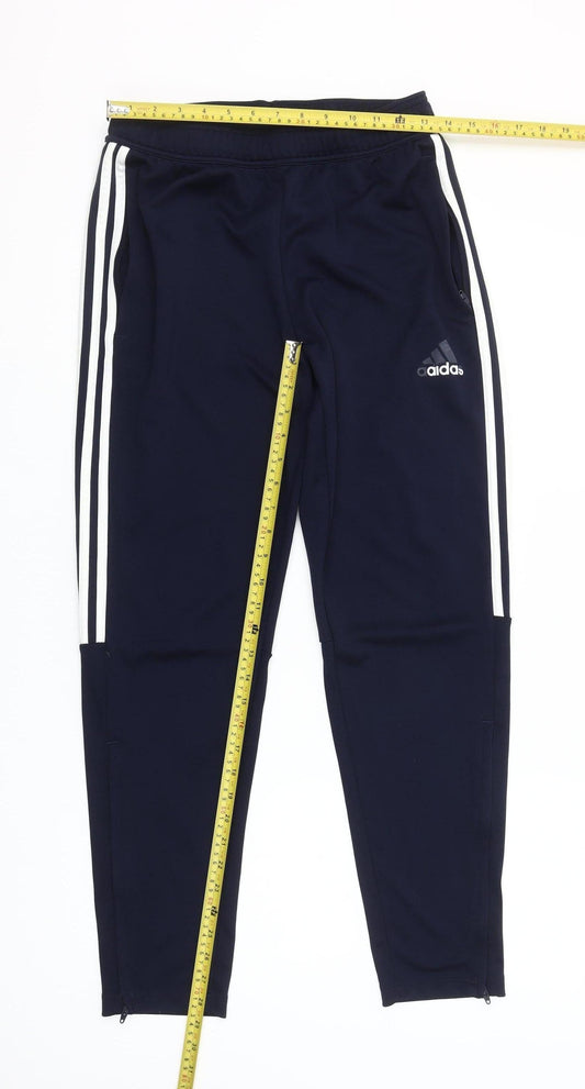 Adidas Men’s Blue Jogger Track Pants Size M Tapered Fit Breathable
