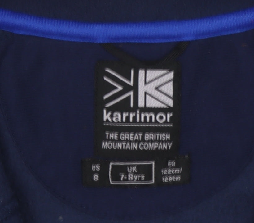 Karrimor Boys Blue 7-8 Years Fleece Jacket Full Zip Outdoor Layer