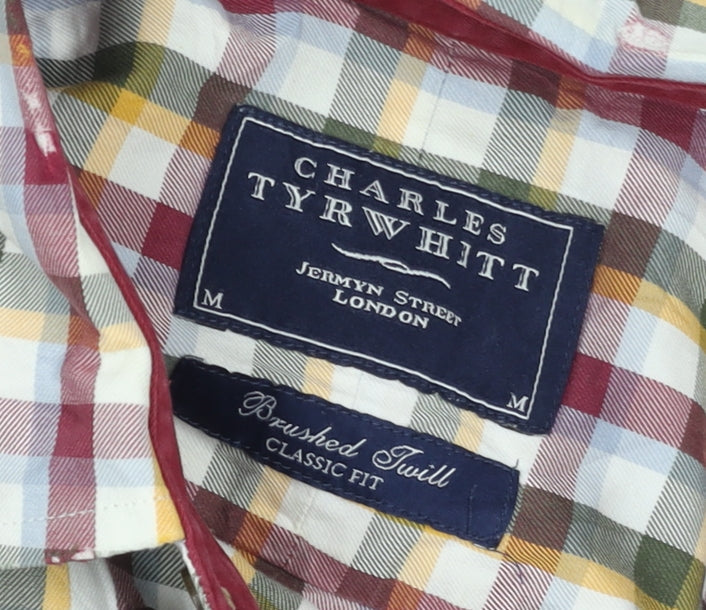 Charles Tyrwhitt Men's Multicoloured Check Long Sleeve Classic Fit Shirt M