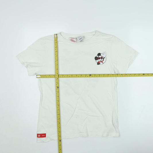 adidas Disney Teens White Cotton Graphic T-Shirt L