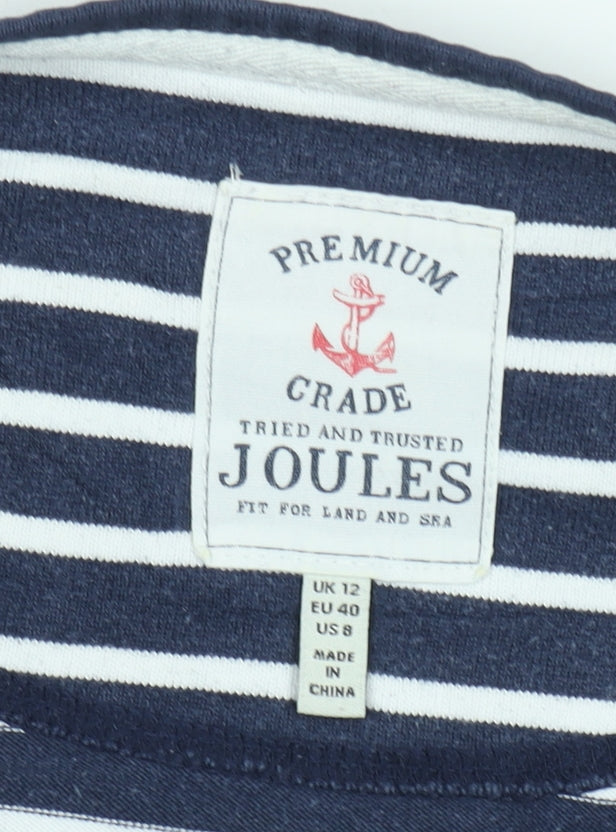 Womens UK Size 12 Joules Blue Basic T-Shirt