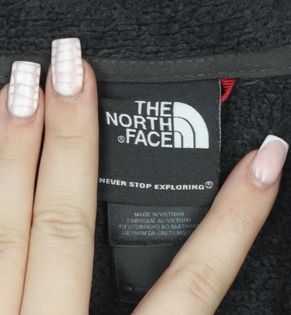 The North Face Men's Grey Fleece 1/4 Zip Pullover Sweatshirt M