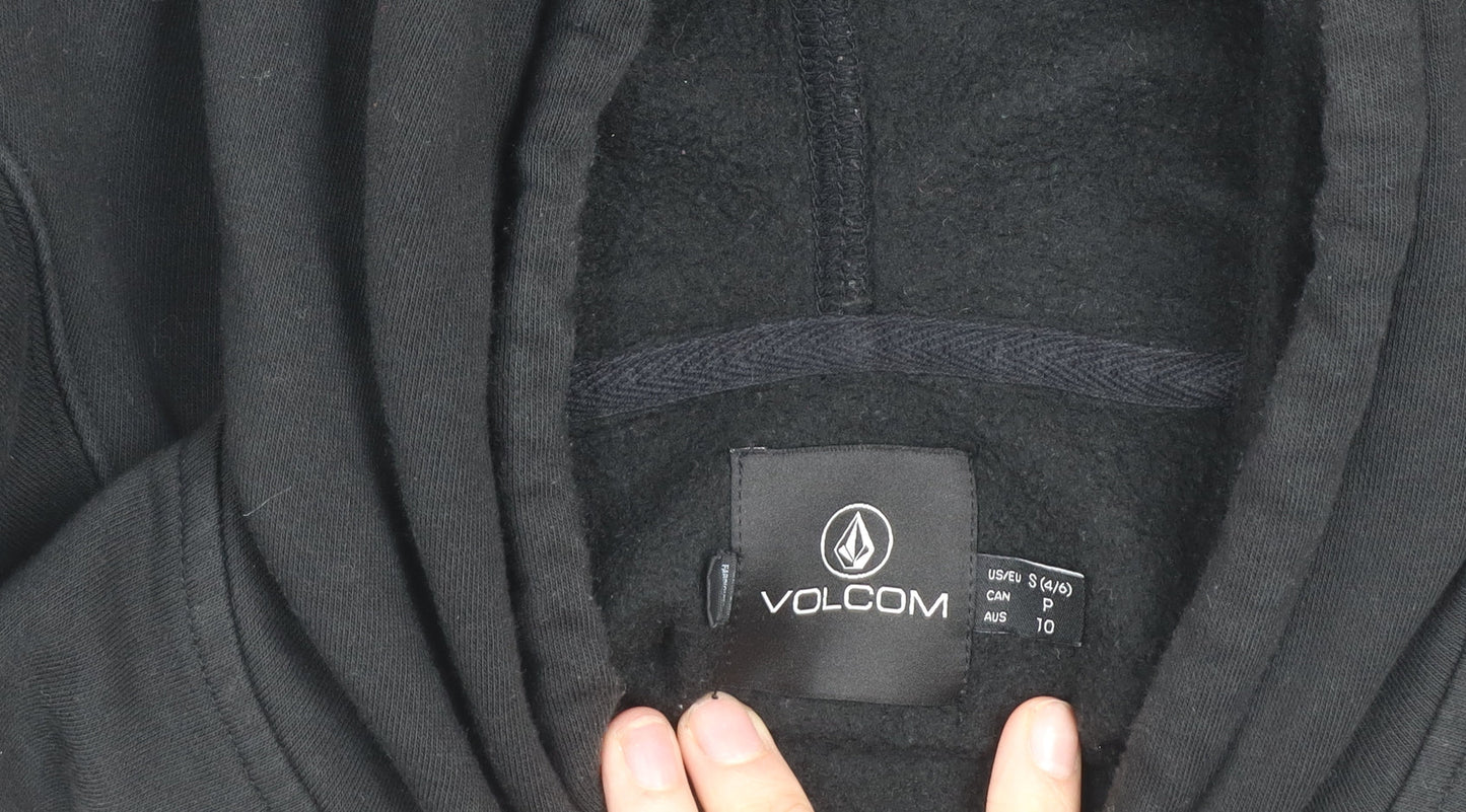 Volcom Women's Black Pullover Hoodie Size S Cotton Blend