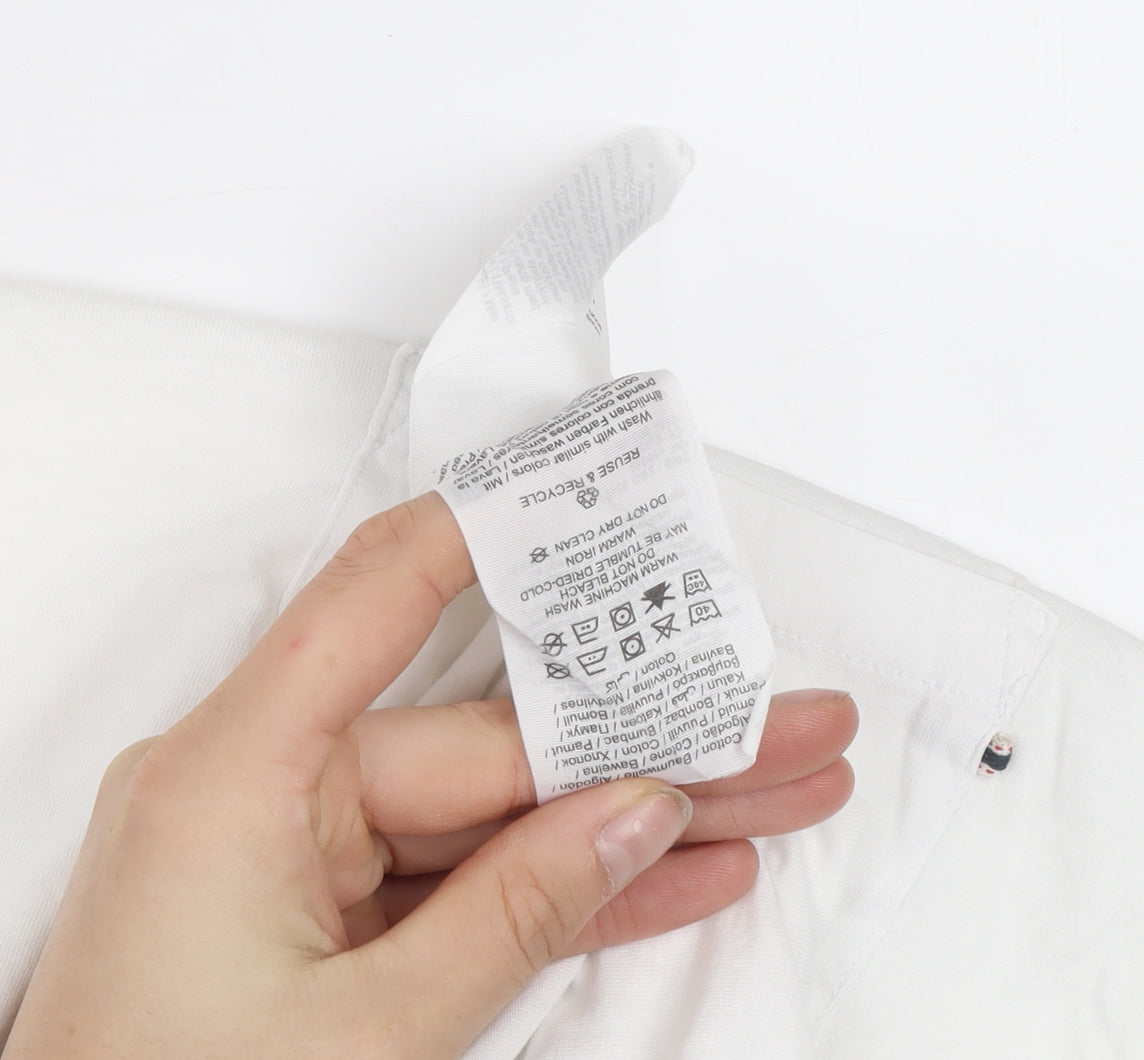 Jack & Jones Men's White Cotton Crew Neck Short Sleeve T-Shirt Size L