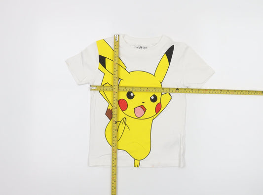 Next Boys White Pokémon Pikachu Graphic Cotton Short Sleeve T-Shirt 5 Years