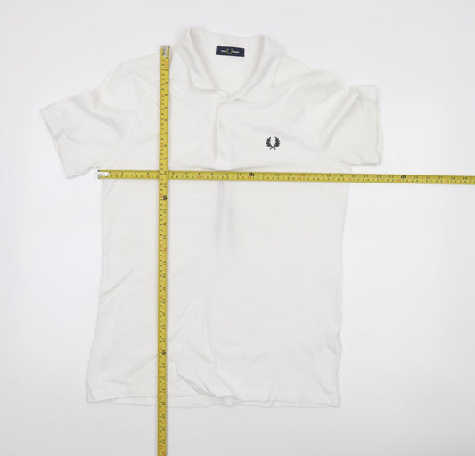 Fred Perry Men's White Cotton Polo Shirt M Classic Style