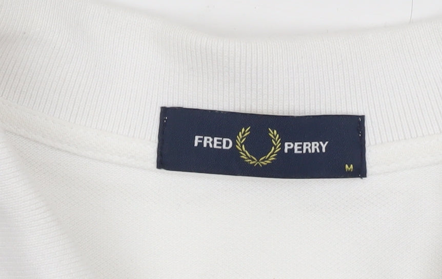 Fred Perry Men's White Cotton Polo Shirt M Classic Style