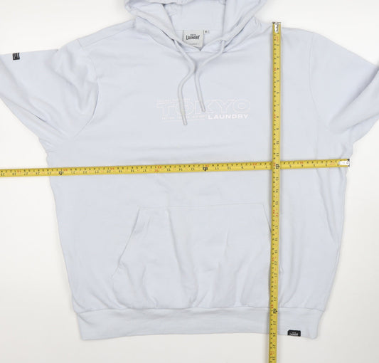 Tokyo Laundry Men's White Pullover Hoodie XL Hooded Sweatshirt