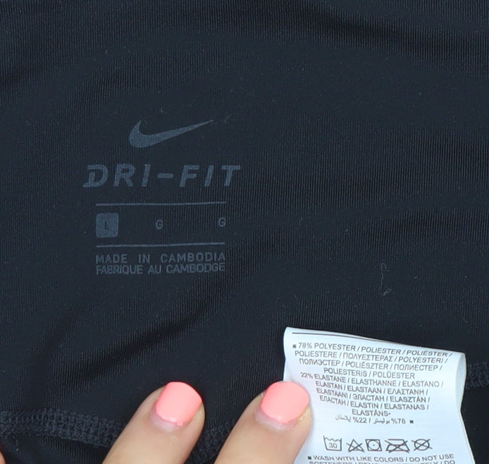 Nike Dri-Fit Black Women's L Leggings Moisture Wicking Stretch Activewear