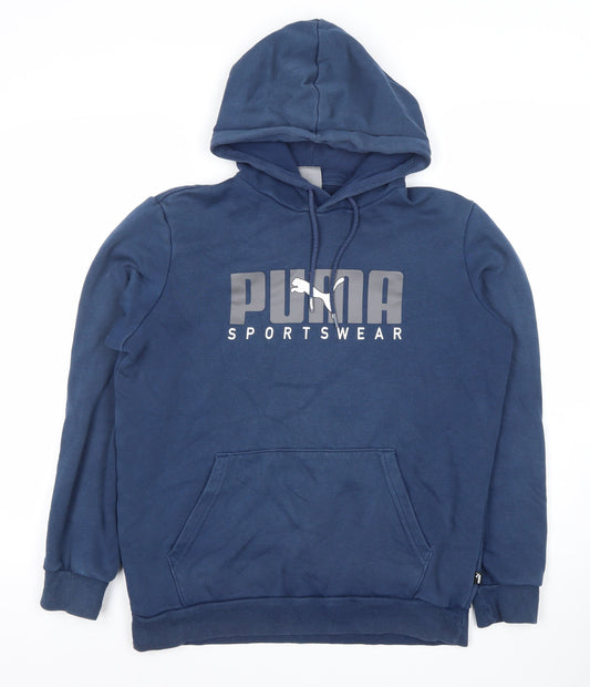 Boys UK Size S PUMA Blue Pullover Hoodie