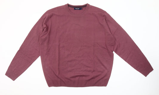 James Pringle Men’s Purple Cotton Crew Neck Jumper XL