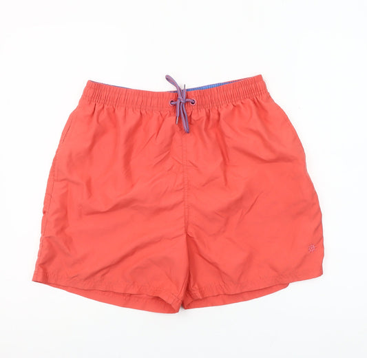 Additional front view of Cargo Quay Men's Red Swim Shorts L Drawstring Quick Dry Nylon