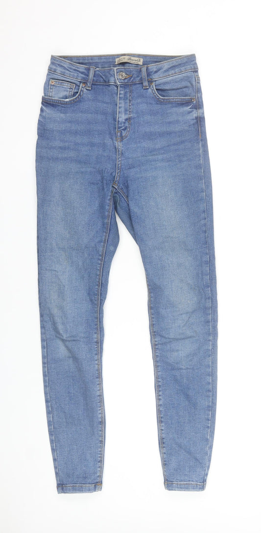Additional front view of Denim Co. Women's Blue Skinny Jeans, size 8 Slim, Fit Mid Rise Denim