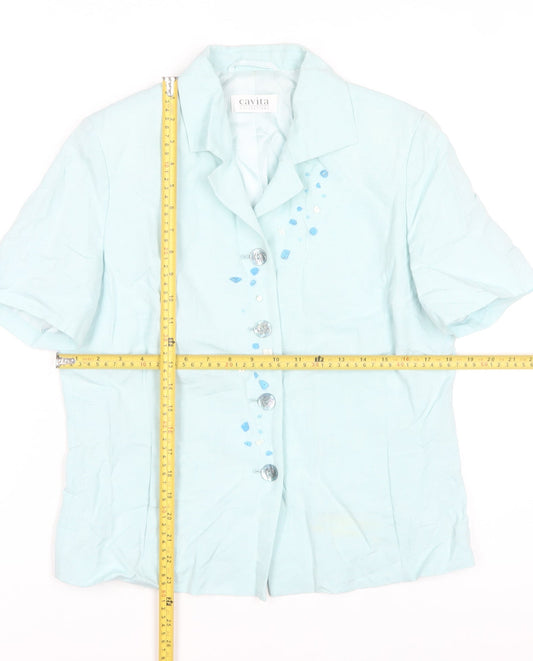 Womens UK Size 12 Cavita Collections Blue Basic Jacket