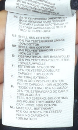 Adidas Women's Black Hoodie Size 12 Pullover Logo Cotton Blend