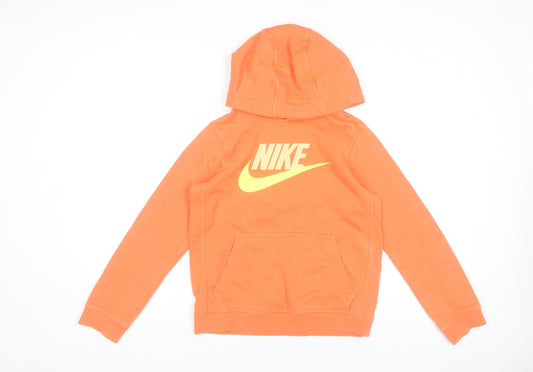 Boys UK Size L Nike Orange Pullover Hoodie