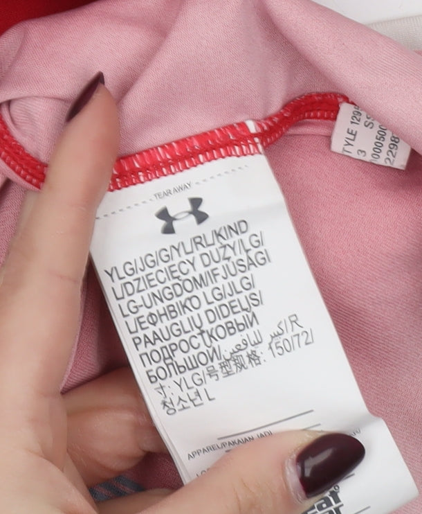 Under Armour Boys Red Football Jersey T-Shirt Size L - Southampton FC