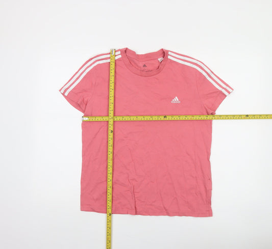Womens UK Size L adidas Pink Basic T-Shirt