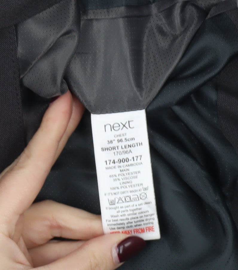 Next Men's Black 38 Short Length Single-Breasted Suit Jacket