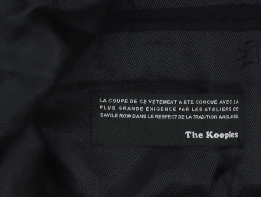 The Kooples Men's Blue 40 Slim Wool Mohair Shawl Lapel Tuxedo Jacket