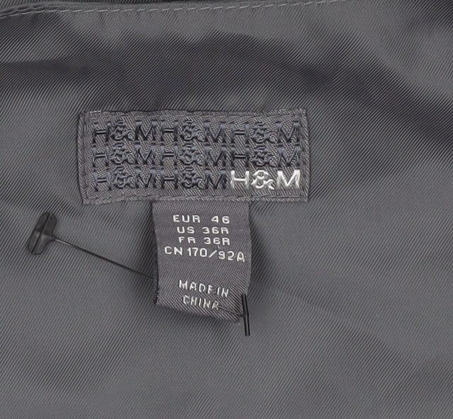 H&M Men's Grey Pinstripe Slim Fit Suit Waistcoat Size 36