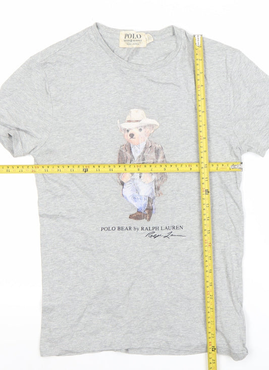Ralph Lauren Polo Denim & Supply Grey XS Polo Bear Men's T-Shirt